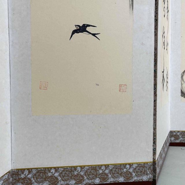 Japanese Folding Screen, 1950s For Sale - Image 14 of 18
