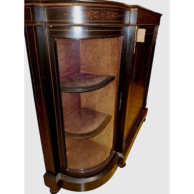 Mid 19th Century Mid 19th Century Napoleon III Second Empire Ebonized and Inlaid Credenza For Sale - Image 5 of 11