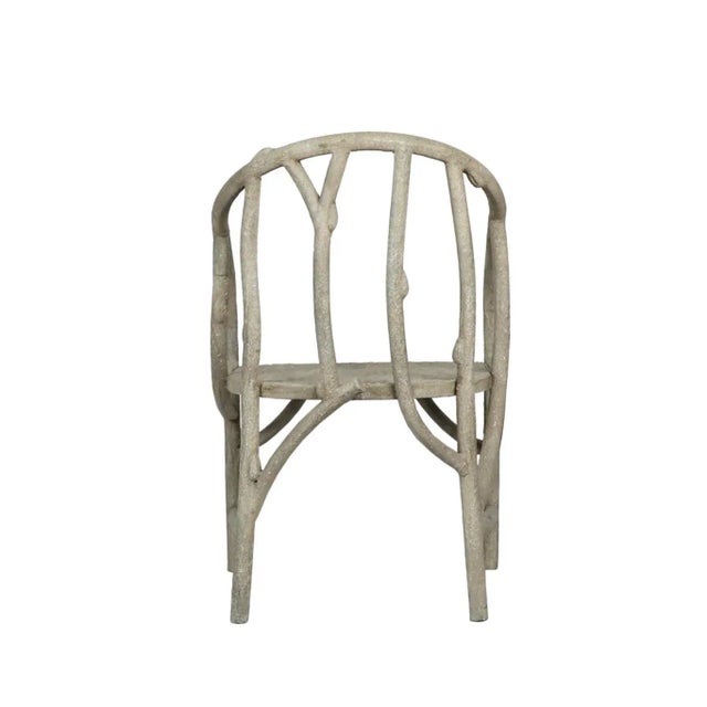 Matthew Izzo Home Fuax Wood Metal Indoor Outdoor Garden Chair For Sale In New York - Image 6 of 6