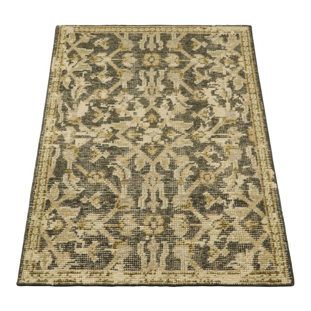 2010s Rug & Kilim’s Distressed Rug in Beige-Brown With Herati Floral Patterns For Sale - Image 5 of 7