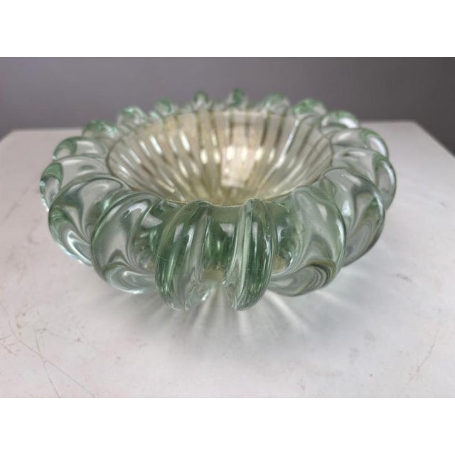 This elegant Murano glass centerpiece, dating back to the 1950s or 1960s, was created by the renowned Barovier & Toso...