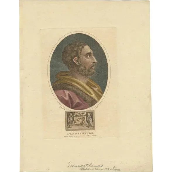 Wilkes, Portrait of Demosthenes, 1803, Print For Sale - Image 10 of 10