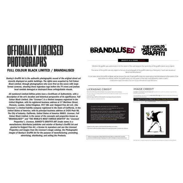 Printmaking Materials Banksy's Graffiti Art "The Highway Man' Limited Edition Lithographic Print For Sale - Image 7 of 8