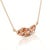 Embrace gentle warmth and understated elegance with this romantic peach-pink cluster necklace. Crafted with three teardrop...