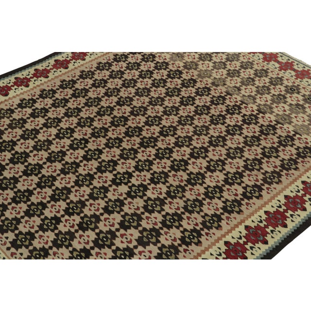 Rug & Kilim 1920s Antique Kilim in Red, Beige-Brown and Green Tribal Geometric Pattern For Sale - Image 4 of 6