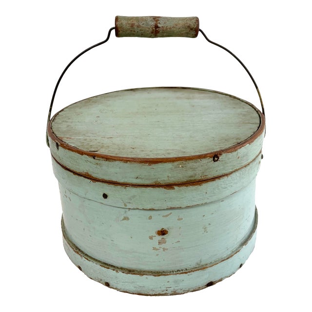 19th Century Antique Blue Wood Pantry Box Chairish