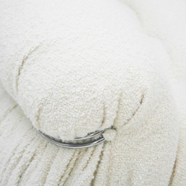 Ivory Mid-Century Modern Bouclé Soriana Sofa by Tobia & Afra Scarpa, 1960s For Sale - Image 8 of 12