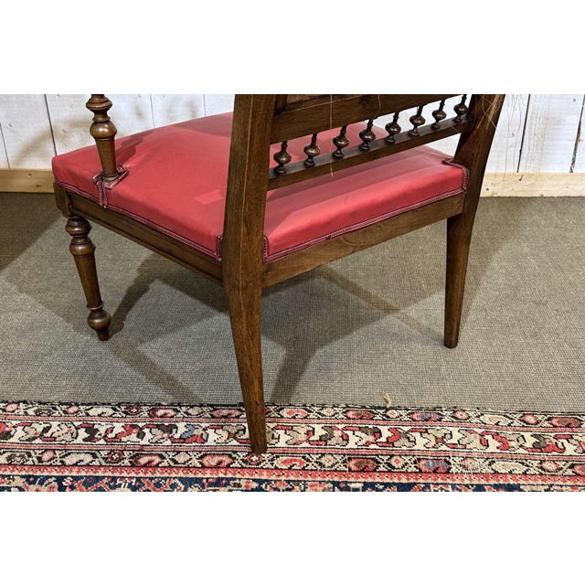 Set of Breton Armchair and Ottoman, 1930s For Sale - Image 6 of 16
