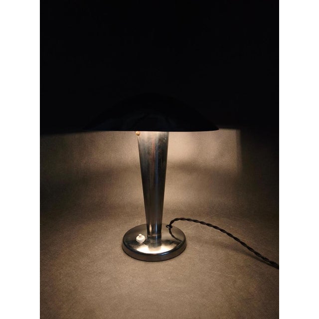 Bauhaus Chrome Table Lamp with Adjustable Shade, 1930s For Sale - Image 9 of 10