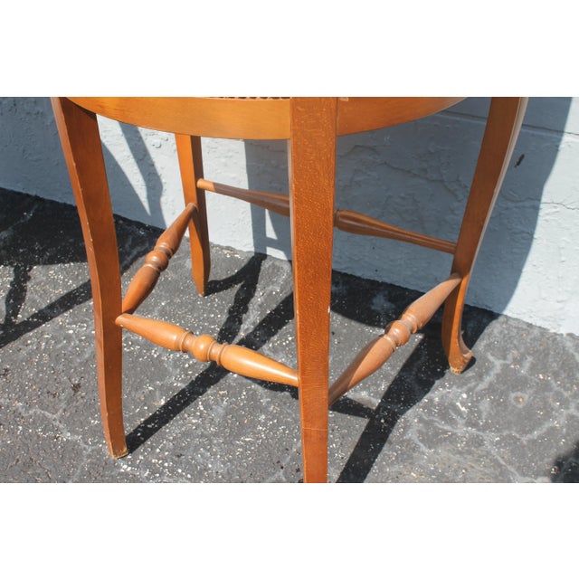 1970's Vintage Traditional Style Bar Stools a - Pair For Sale In Miami - Image 6 of 9