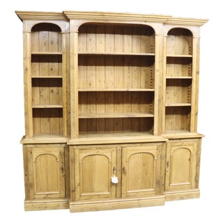 English Pine Step-Back Hutch For Sale