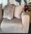 Modern Blush Ultrasuede 1980s Ruched Arm Sofa with 3 Matching Pillows Palm Springs For Sale - Image 3 of 6