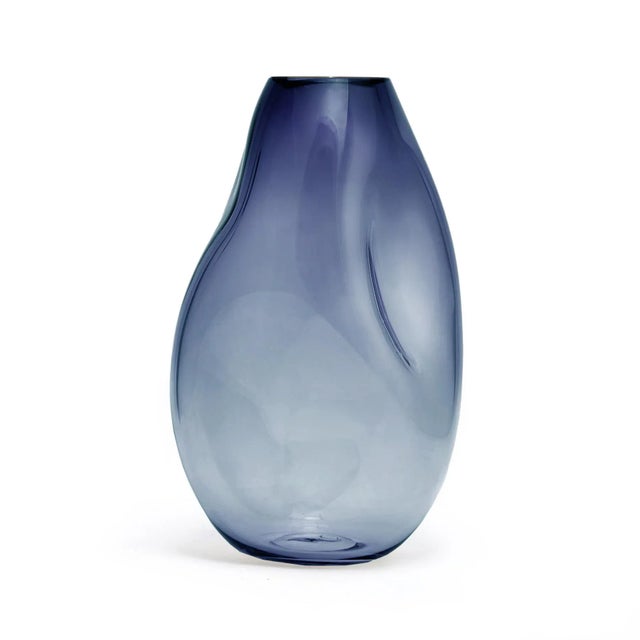 Supernova IV Steel Blue M Vase by Simone Lueling for ELOA For Sale - Image 4 of 4