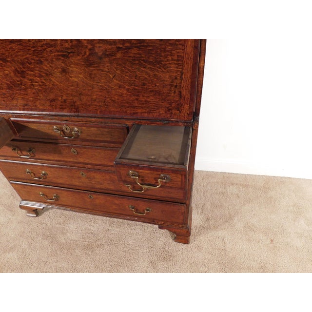 Wood 1880s English Oak Slant Front Desk For Sale - Image 7 of 17
