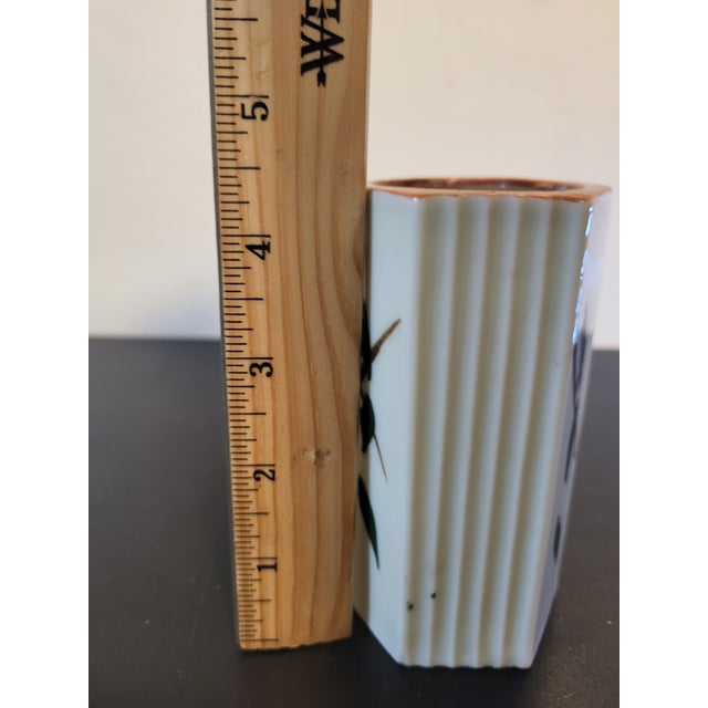 Vintage Hand Painted Japanese Vase For Sale - Image 11 of 12