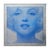 Blue-toned silkscreen portrait print of actress Marilyn Monroe by legendary photographer Bert Stern. The piece features a...