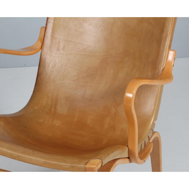 Eva Lounge Chairs in Leather attributed to Bruno Mathsson, 1960s, Set of 2 For Sale - Image 3 of 10