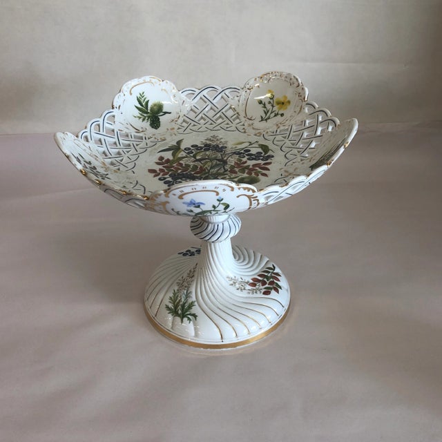 19th Century Meissen Marked Reticulated Compote For Sale - Image 9 of 9