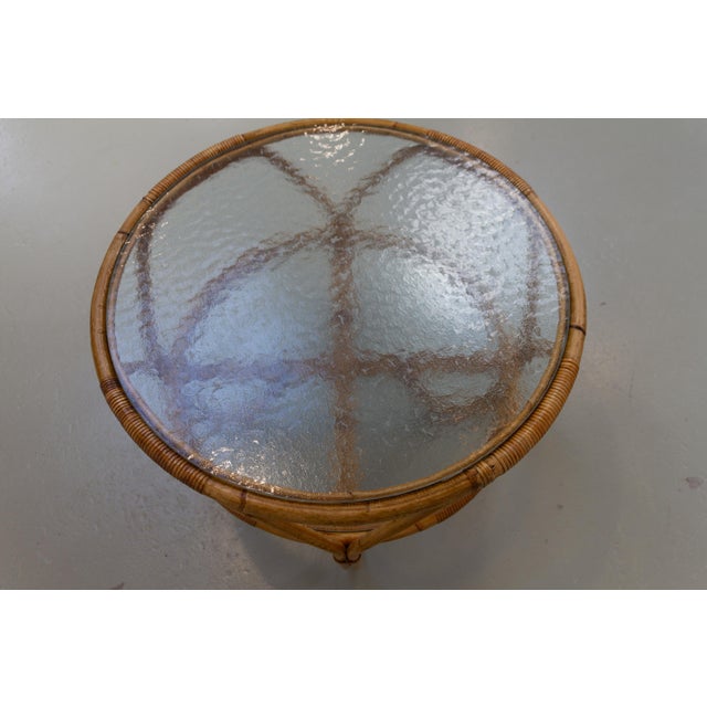 Danish Bamboo, Rattan and Glass Table by Tove Kindt-Larsen for R. Wengler, 1940s For Sale - Image 10 of 18