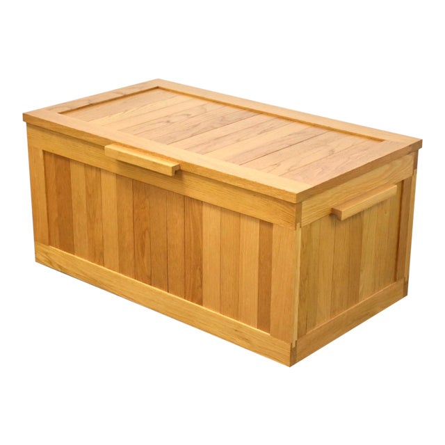 Solid Oak Storage Chest by Charles b Chairish