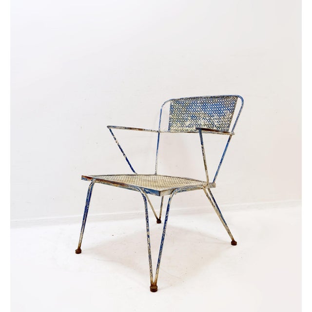 Vintage Perforated Metal Armchair by Mathieu Matégot, 1950s For Sale - Image 15 of 16