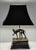 Vintage 1980s Bronze Whippet / Greyhound Dog Standing on Stacked Books Lamp For Sale - Image 4 of 12