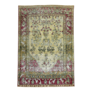 Antique Zabihi Collection Persian Isfahan Prayer Carpet