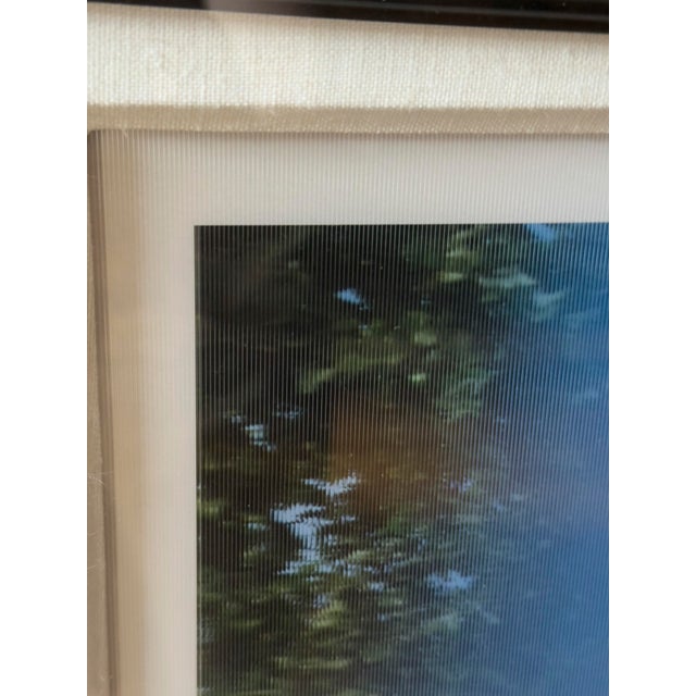 Blue “Springtime in Paris”, Contemporary Framed Lenticular Photograph Art Ron Agam, Signed For Sale - Image 8 of 11