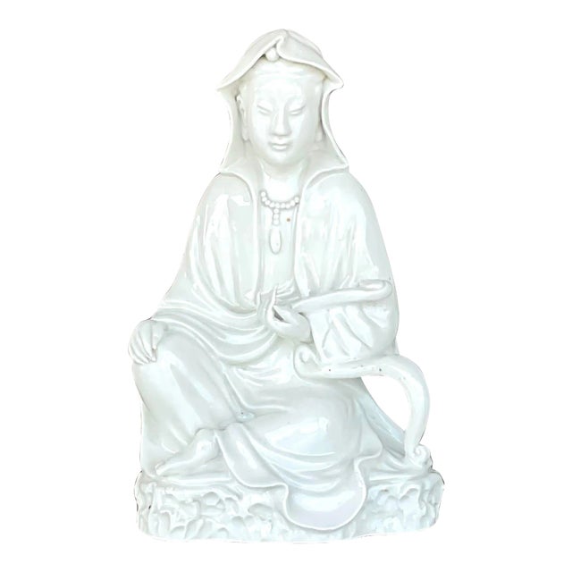 Vintage Asian 1920s Blanc De Chine Figure of Lady For Sale