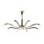 Mid-Century Polished Brass 8-Arm Sculptural Chandelier by Oscar Torlasco For Sale