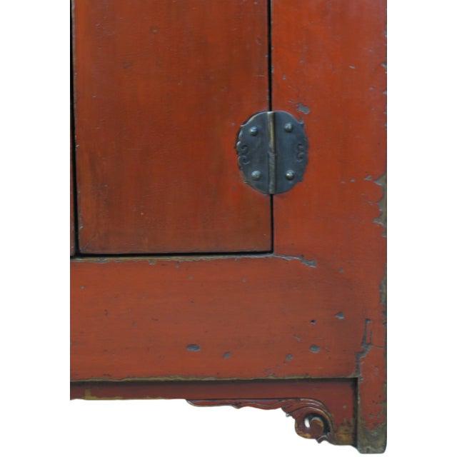 Red Chinese Antique Cabinet For Sale In Greensboro - Image 6 of 13