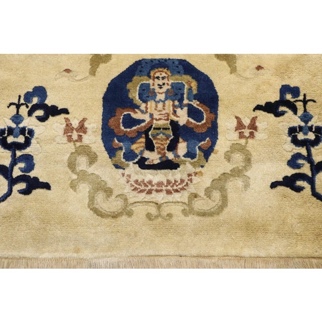 Antique Chinese Art Deco Pictorial Rug - 02'04 X 04'08 For Sale - Image 4 of 9