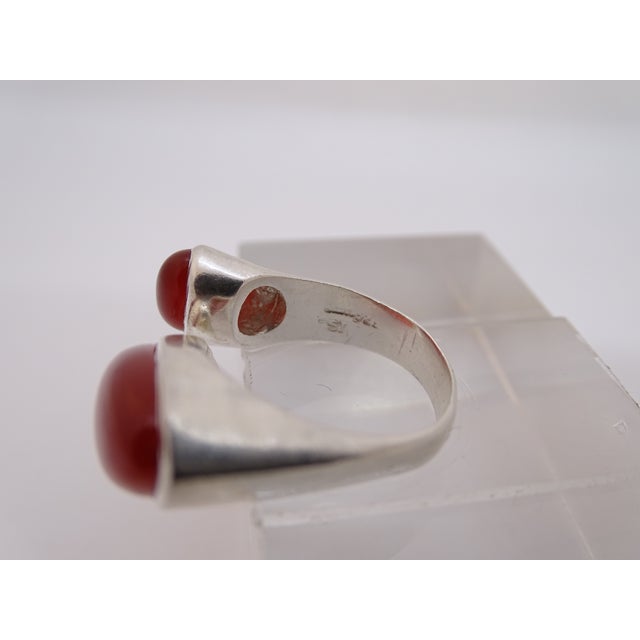 You and Me Ring with Carnelian in 925 Sterling Silver, 2010s For Sale - Image 17 of 18