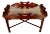 English Chippendale Inlaid Mahogany Tea Table C. 1940's For Sale