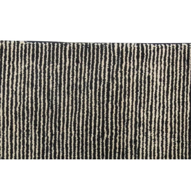 High-Quality Contemporary Striped Gray Handmade Rug by Doris Leslie Blau For Sale - Image 4 of 6