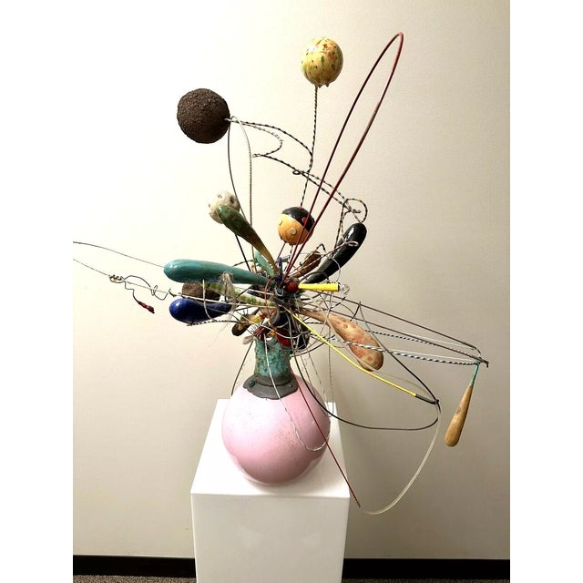 Abstract John Balsley Splice & Split Mixed Media Abstract Modern Art Sculpture 1980 For Sale - Image 3 of 8