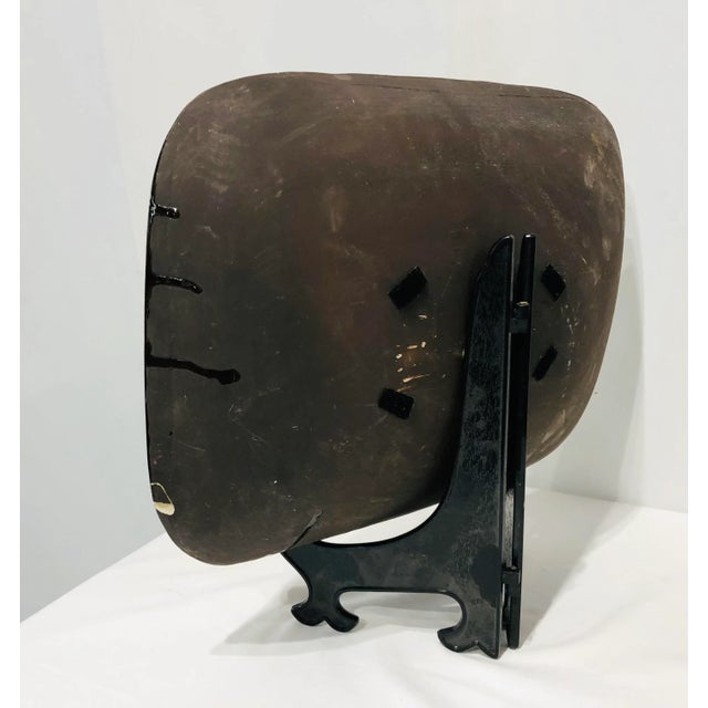 Mustard Antique Williamsburg Marbled Clay Serving Platter For Sale - Image 8 of 10