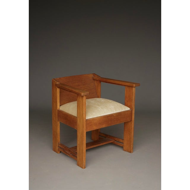 Modernist Hague School Armchair attributed to Frits Spanjaard, 1920s For Sale - Image 9 of 18