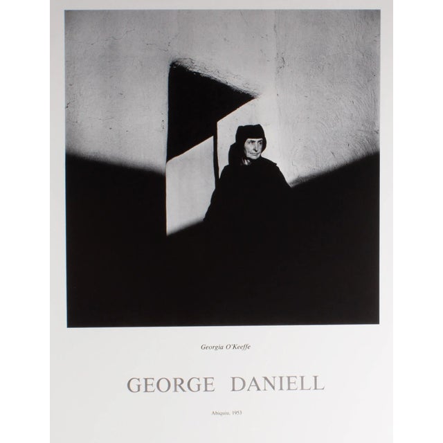 A poster titled "Georgia O'Keefe" by American photographer George Daniell (1911-2002). This black and white poster shows...