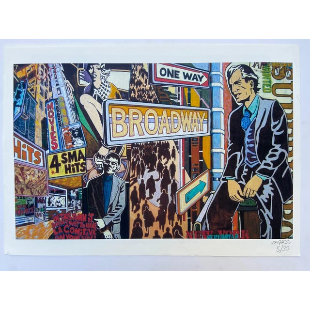 Early 21st Century Marc Ferrero, Broadway, 2015, Lithograph For Sale - Image 5 of 6