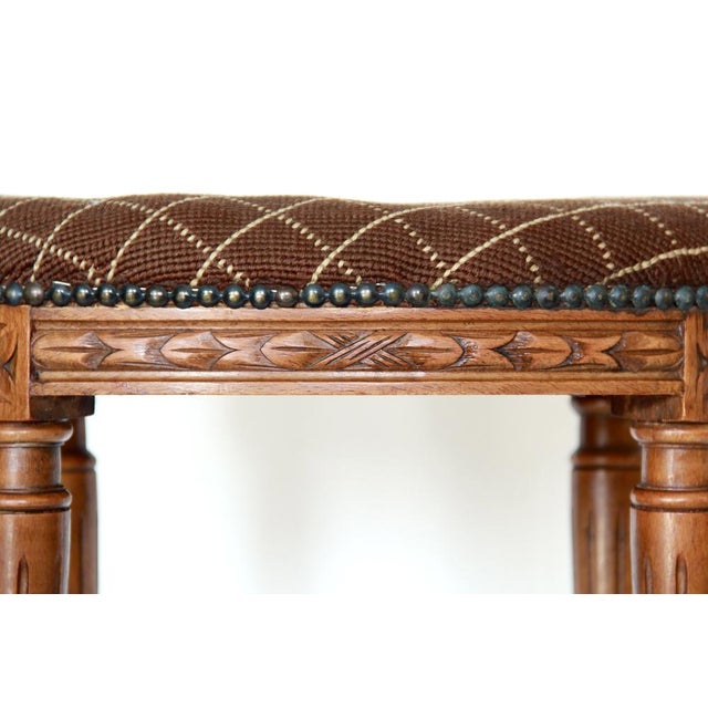 Antique Louis XVI Style Luigina Ottoman, Italy, 1940s For Sale - Image 6 of 13