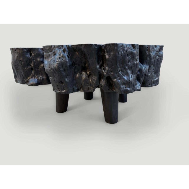 Not Yet Made - Made To Order Andrianna Shamaris Charred Mango Wood Coffee Table, Organic Modern Design For Sale - Image 5 of 6