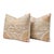 Mid-Century Modern Beige Faded Suzani Bedding Pillow Cover 21'' X 29'' - Set of Two For Sale - Image 3 of 4
