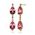 Modern 14k Yellow Gold Natural Pink Topaz and Diamond Long Drop Earrings For Sale - Image 3 of 12