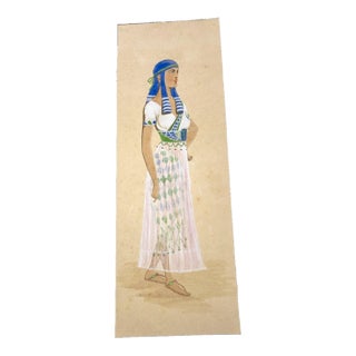 Unknown, Costume for Aida, Tempera and Watercolor, 1920s For Sale