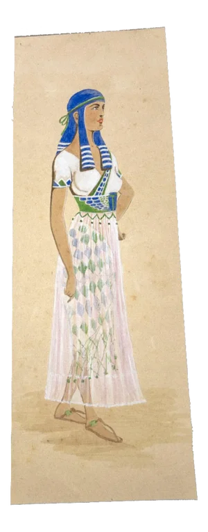 Unknown, Costume for Aida, Tempera and Watercolor, 1920s