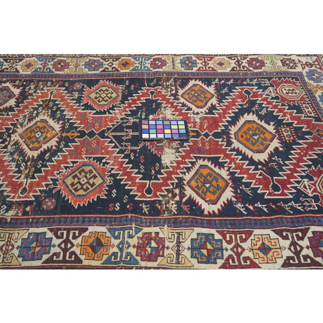 Textile Antique Shirvan Caucasian Rug 3'7'' X 4'6'' For Sale - Image 7 of 11