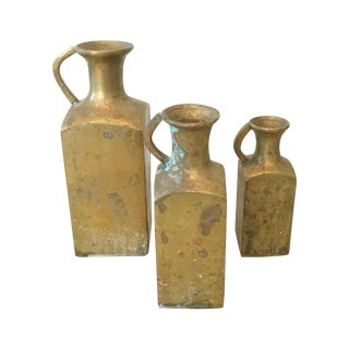 Vintage Brass Measuring Cups - Set of 3 For Sale