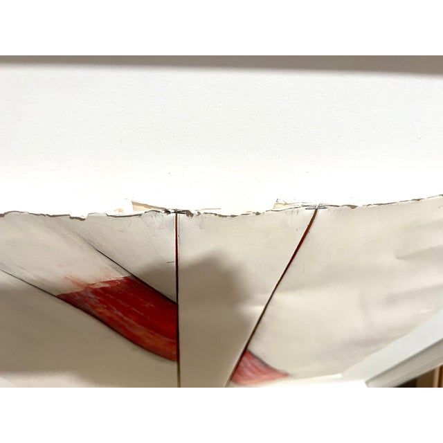 Red Richard Smith, Original Abstract Collage Painting British American Pop Artist Richard Smith, 1976 For Sale - Image 8 of 12