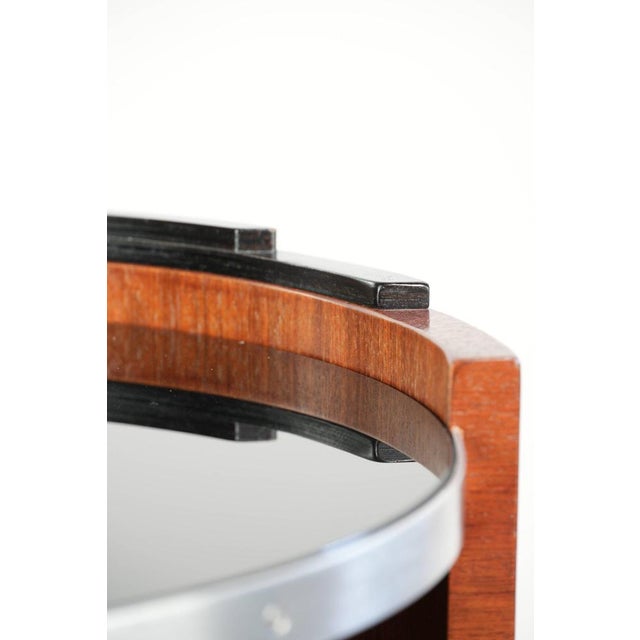 Brown Side Table with Black Glass Tops from Schuitema For Sale - Image 8 of 10